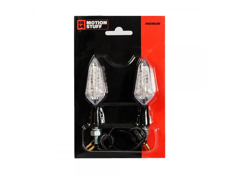 Semnale LED (2 buc) MOTION STUFF Negru clear lens