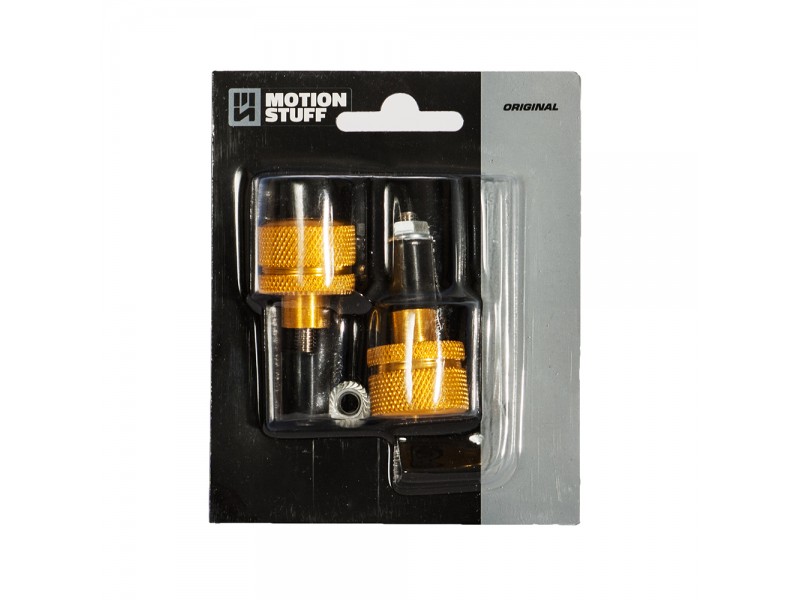 Capete de ghidon MOTION STUFF ORIGINAL auriu (d13-17mm) Capete de ghidon MOTION STUFF ORIGINAL auriu (d13-17mm)