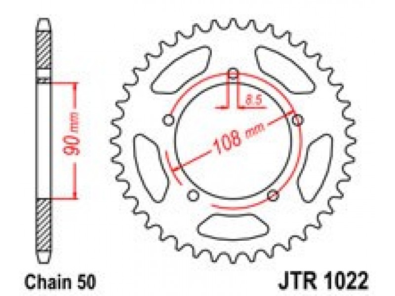 Foaie spate JT JTR 1022-38 38T, 530 Foaie spate JT JTR 1022-38 38T, 530