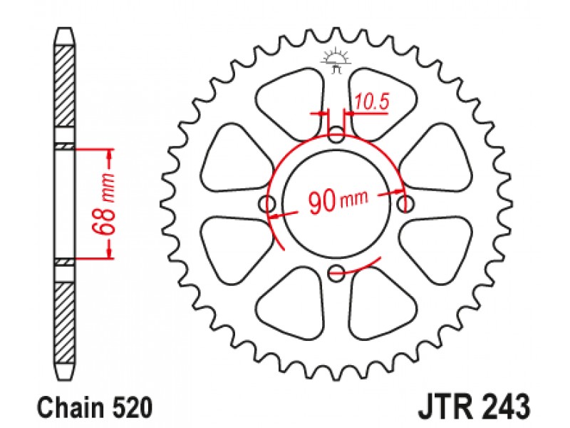 Foaie spate JT JTR 243-42 42T, 520 Foaie spate JT JTR 243-42 42T, 520