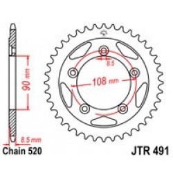 Foaie spate JT JTR 491-40 40T, 520 Foaie spate JT JTR 491-40 40T, 520
