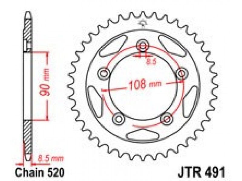 Foaie spate JT JTR 491-40 40T, 520