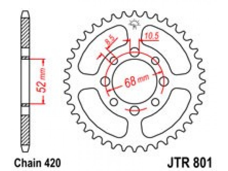 Foaie spate JT JTR 801-26 26T, 420