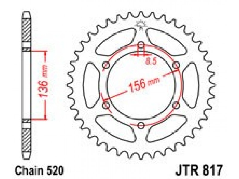 Foaie spate JT JTR 817-46 46T, 520 Foaie spate JT JTR 817-46 46T, 520