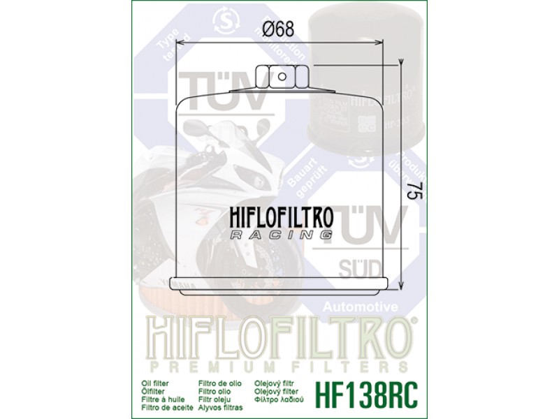 Filtru de ulei HIFLOFILTRO HF138RC Race