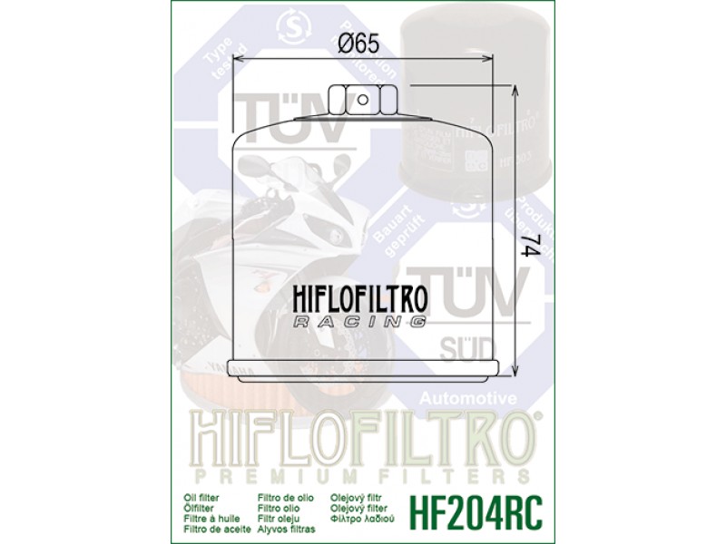 Filtru de ulei HIFLOFILTRO HF204RC Race Filtru de ulei HIFLOFILTRO HF204RC Race