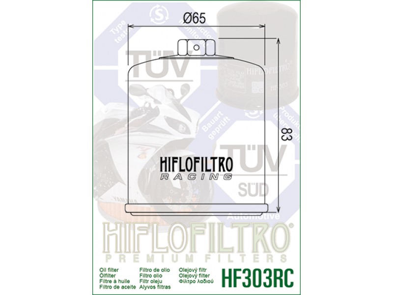 Filtru de ulei HIFLOFILTRO HF303RC Race Filtru de ulei HIFLOFILTRO HF303RC Race