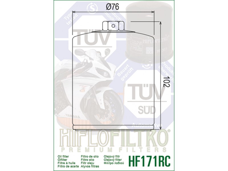 Filtru de ulei HIFLOFILTRO HF171BRC Race Filtru de ulei HIFLOFILTRO HF171BRC Race