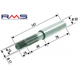 Rear wheel shaft kit RMS 100240050 Rear wheel shaft kit RMS 100240050