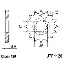 Pinion fata JT JTF 1120-12 12T, 420 Pinion fata JT JTF 1120-12 12T, 420
