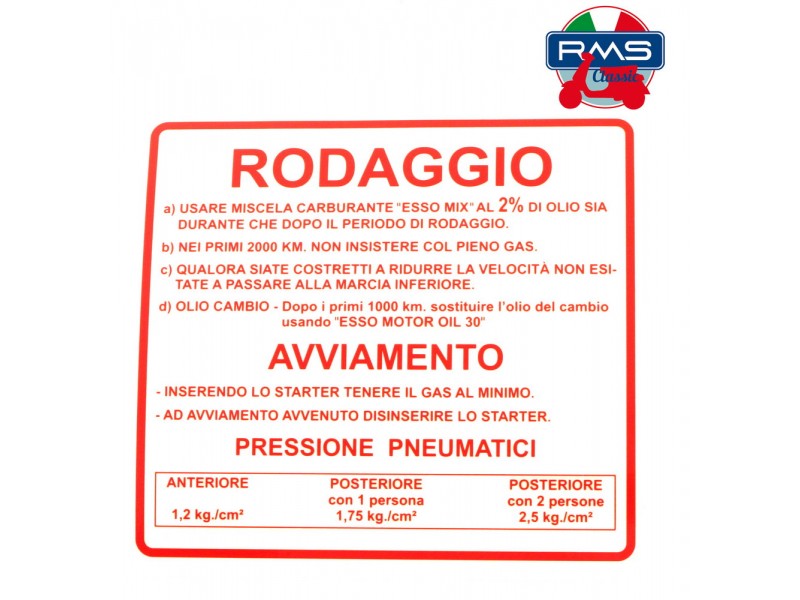 Eticheta RMS 142721040 Rosu 