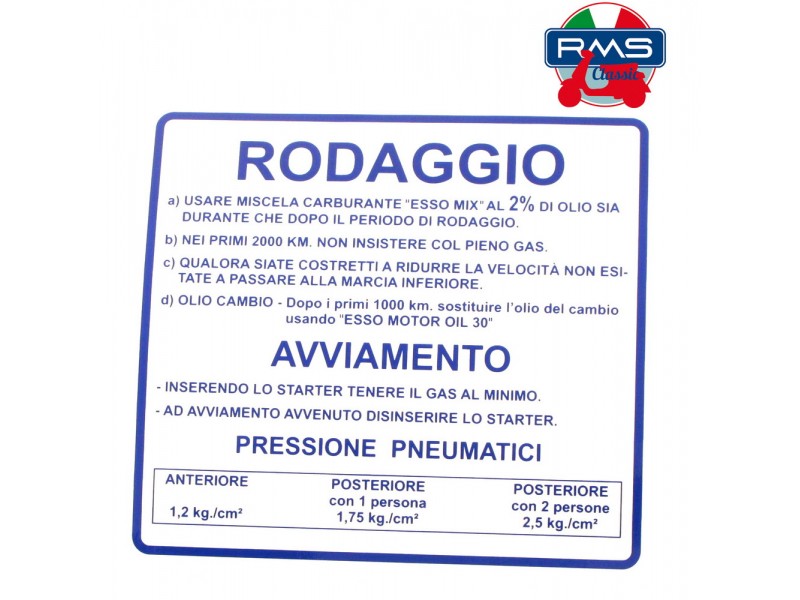Eticheta RMS 142721060 Albastru Eticheta RMS 142721060 Albastru