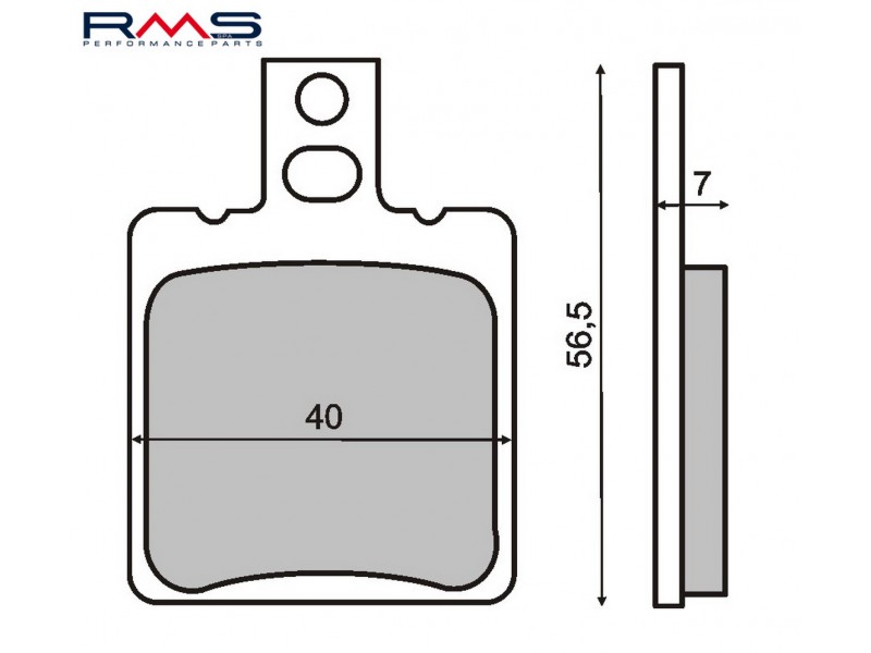 Placute de frana RMS 225100010 organic