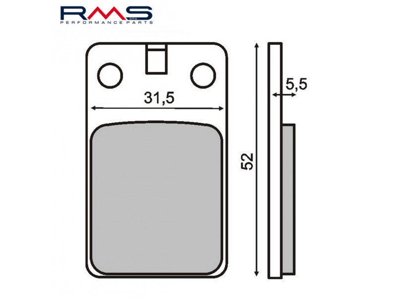 Placute de frana RMS 225100030 organic