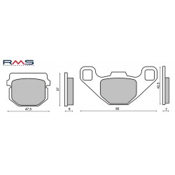 Placute de frana RMS 225100040 organic Placute de frana RMS 225100040 organic