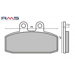 Placute de frana RMS 225100060 organic Placute de frana RMS 225100060 organic