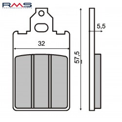 Placute de frana RMS 225100070 organic Placute de frana RMS 225100070 organic