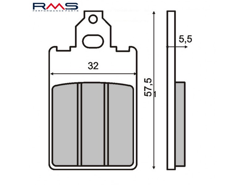 Placute de frana RMS 225100070 organic