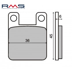 Placute de frana RMS 225100080 organic Placute de frana RMS 225100080 organic