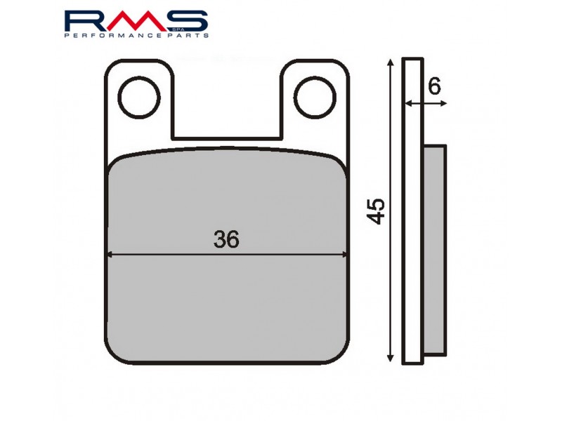 Placute de frana RMS 225100080 organic