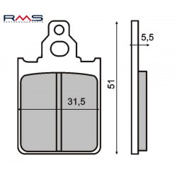 Placute de frana RMS 225100160 organic Placute de frana RMS 225100160 organic