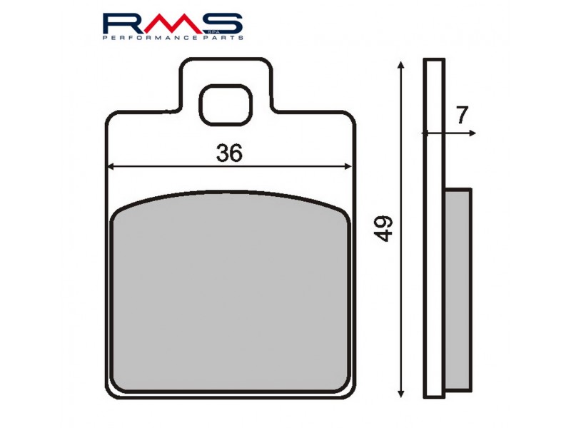 Placute de frana RMS 225100300 organic