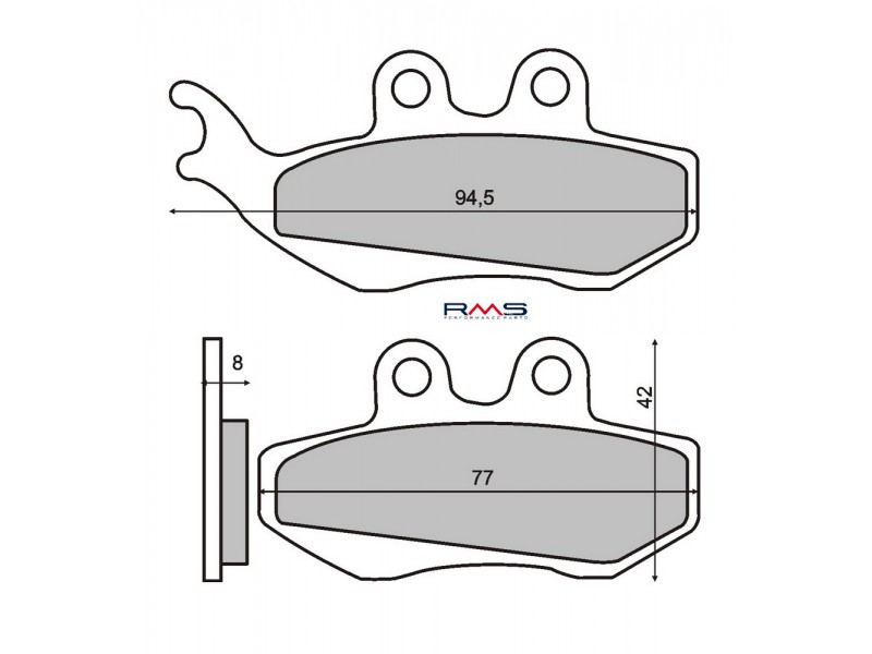 Placute de frana RMS 225100360 organic Placute de frana RMS 225100360 organic