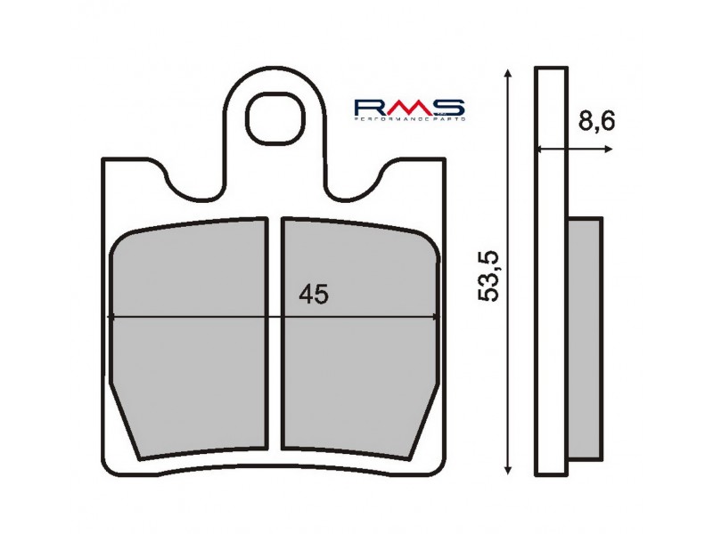 Placute de frana RMS 225100380 organic