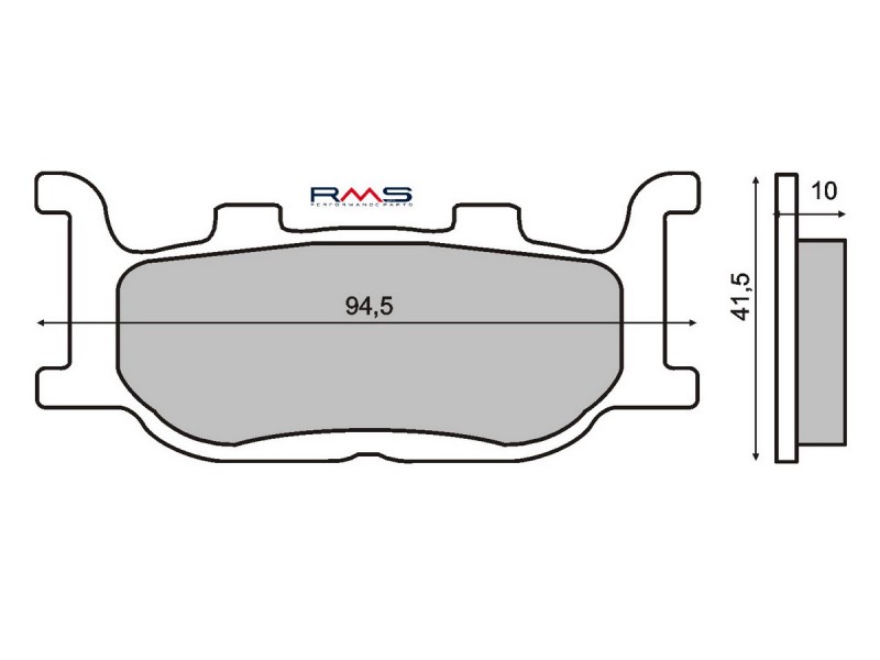 Placute de frana RMS 225100410 organic