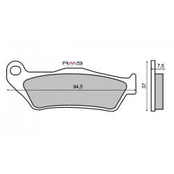 Placute de frana RMS 225100430 organic Placute de frana RMS 225100430 organic