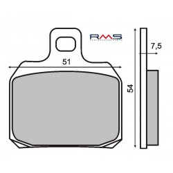 Placute de frana RMS 225100490 organic Placute de frana RMS 225100490 organic