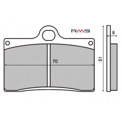 Placute de frana RMS 225100520 organic