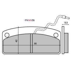 Placute de frana RMS 225100540 organic Placute de frana RMS 225100540 organic