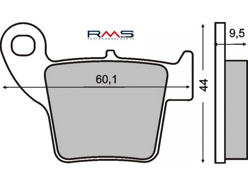 Placute de frana RMS 225100660 organic Placute de frana RMS 225100660 organic