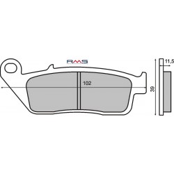 Placute de frana RMS 225100690 organic Placute de frana RMS 225100690 organic