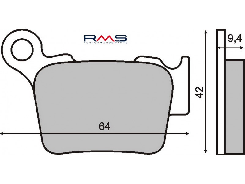 Placute de frana RMS 225100750 organic