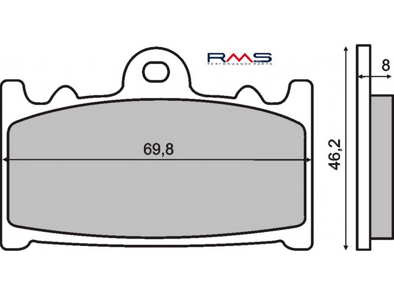 Placute de frana RMS 225101150 organic Placute de frana RMS 225101150 organic