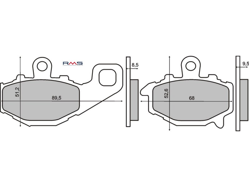 Placute de frana RMS 225101220 organic