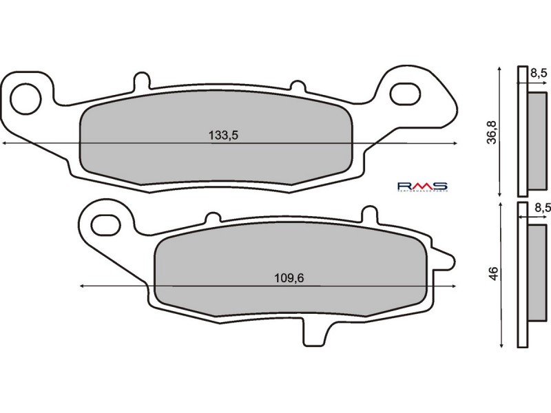 Placute de frana RMS 225101240 organic
