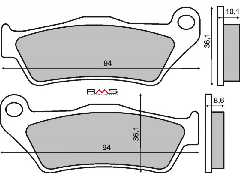 Placute de frana RMS 225101380 organic
