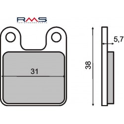 Placute de frana RMS 225101400 organic Placute de frana RMS 225101400 organic