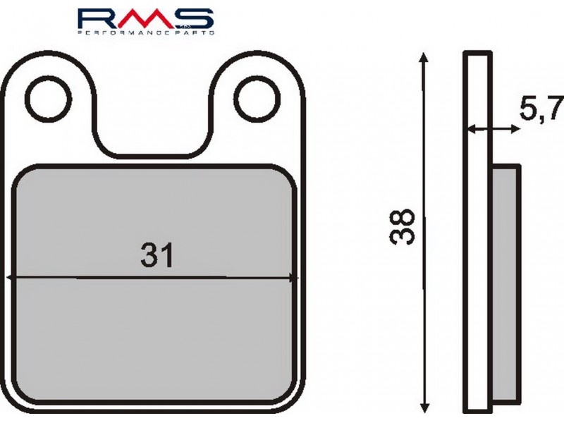 Placute de frana RMS 225101400 organic