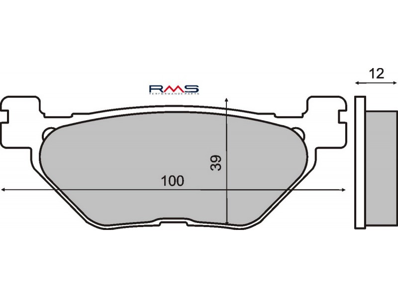 Placute de frana RMS 225101410 organic