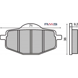 Placute de frana RMS 225101430 fata Not homologated organic Placute de frana RMS 225101430 fata Not homologated organic