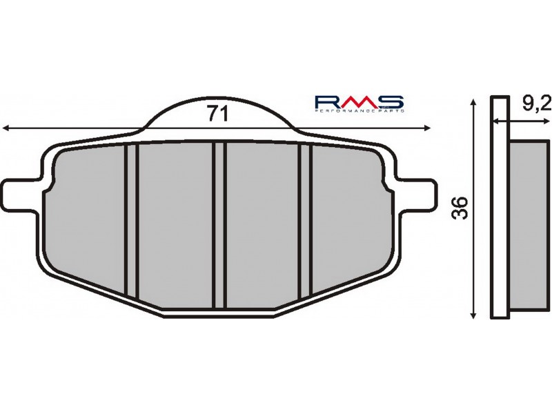 Placute de frana RMS 225101430 fata Not homologated organic