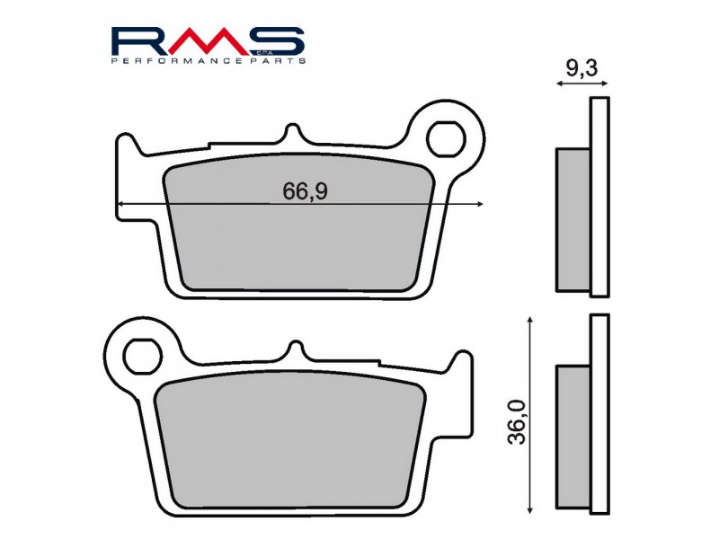Placute de frana RMS 225101453 organic