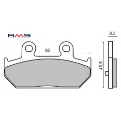 Placute de frana RMS 225101500 organic