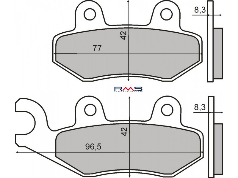 Placute de frana RMS 225101620 organic Placute de frana RMS 225101620 organic