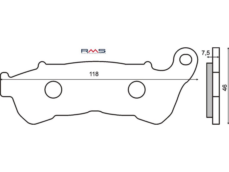 Placute de frana RMS 225102540 organic