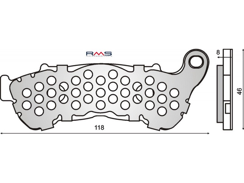 Placute de frana RMS 225102550 organic